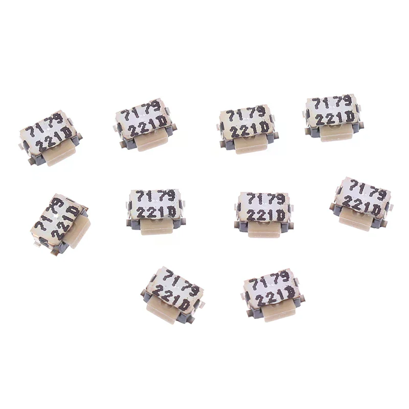 

10pc Kms221gplfs Flat Head Small Tortoise Touch Side Button Switch Patch 4 Feet Mobile Phone Camera Touch Button