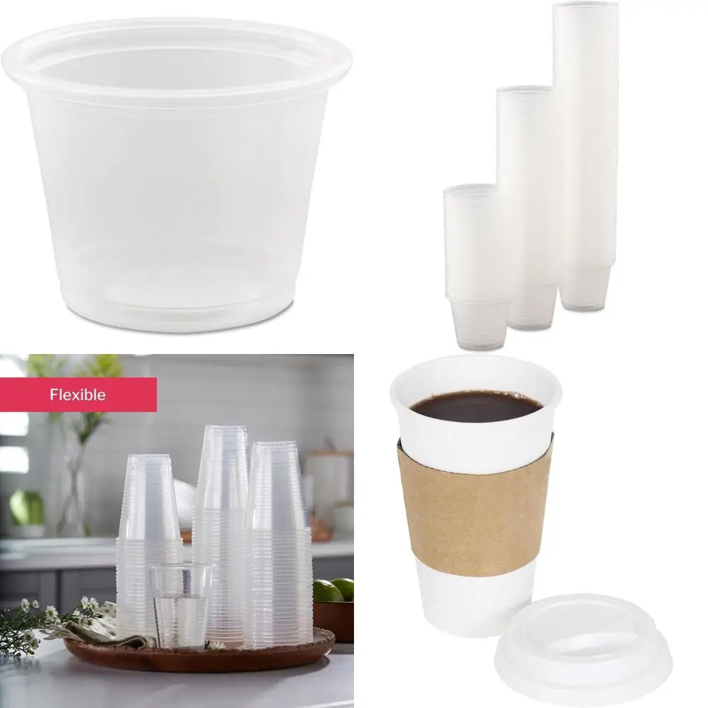 

Прозрачные аптечки на 1 унцию, 125 чашек в пакете, 20 пакетов в коробке.