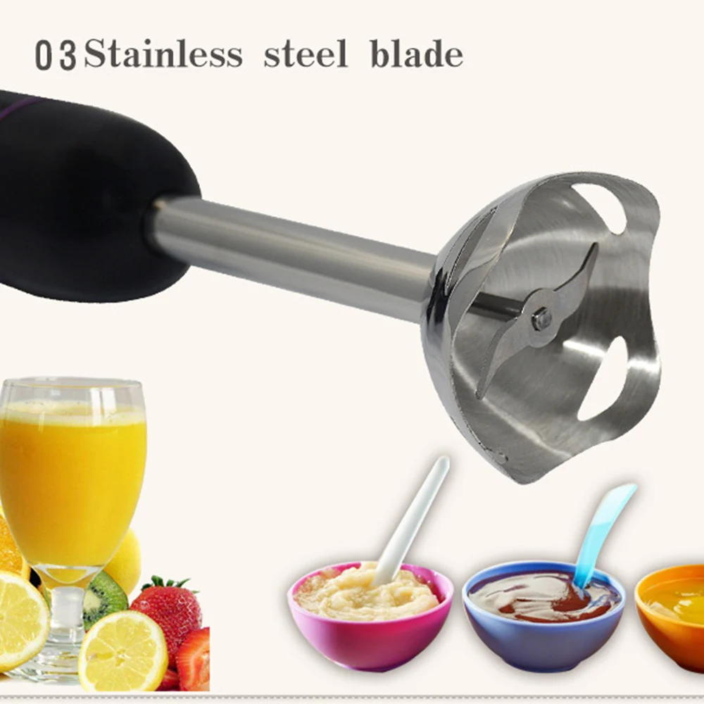 Electric Immersion Hand Mixer, 300 Watt 2 Speed Mixing with Stainless Steel Blades for Smoothies, Egg Beating, Baby Food