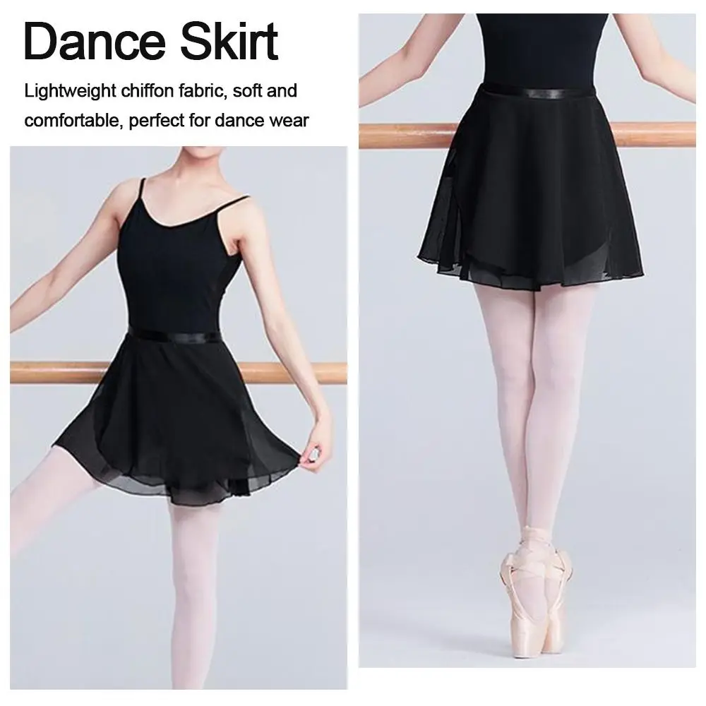 Clothing Dance Skirts Pure Color Practice Leotard Skirt Ballet Lace-up Chiffon Skirts Ballet Skirts Dance Dress