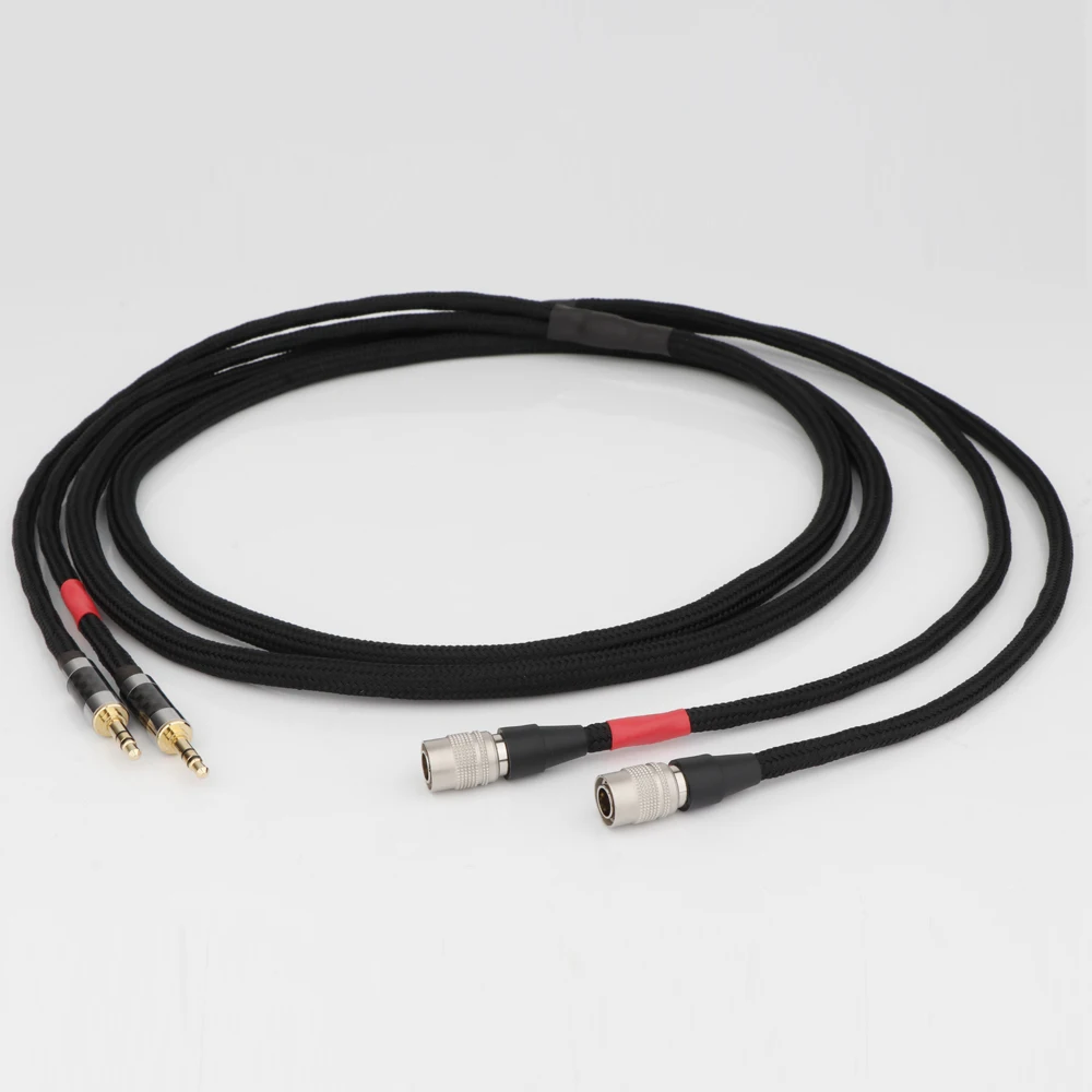 

Preffair Golden Braided HiFi Headphone Cable for MrSpeakers Ether, Alpha Dog, Prime | Dual 3.5mm
