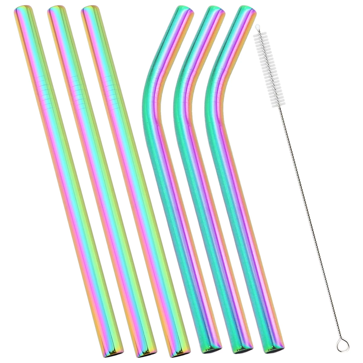 6 stücke Breite 12mm Edelstahl Strohhalme Perle Milch Tee Trinkhalm Set Fruchtsaft Milchshake Cocktail Stroh Bar zubehör