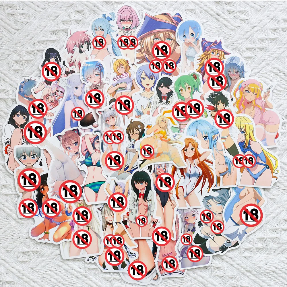 10/30/50pcs Hentai Sexy Girls Anime Stickers Waifu Decal DIY Motorcycle Car Laptop Luggage Waterproof Graffiti Adult Sticker Toy