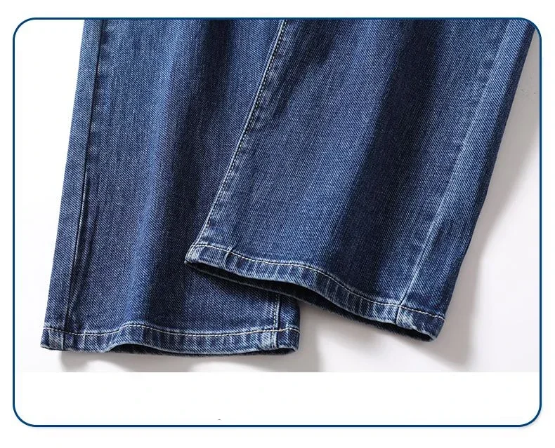 2027 Neue Herbst-Winter-Soft-Stretch-Jeans für Herren, Business-Casual, schmale, gerade Jeanshose, koreanische blaue, graue Arbeitshose für Männer – Detail 15