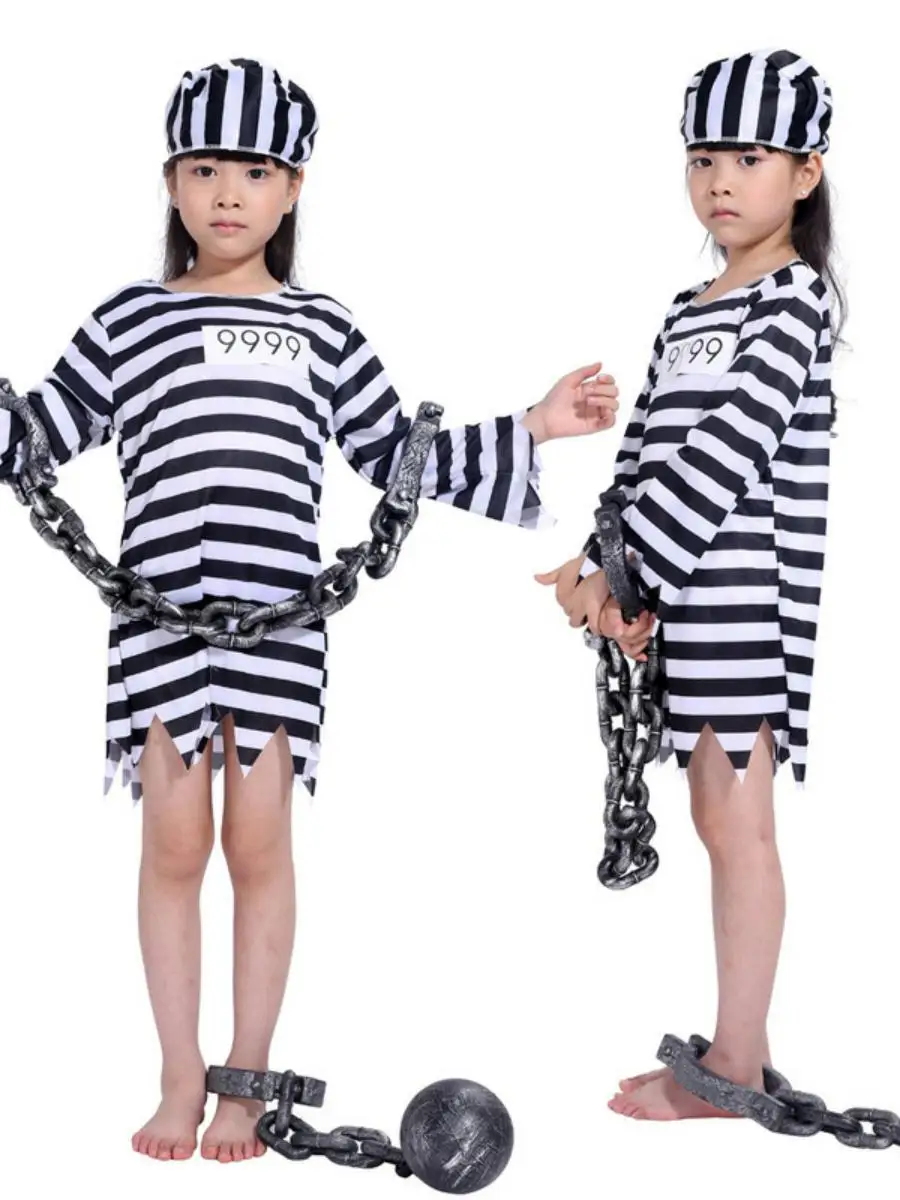 Nuovo cosplay loween costume da prigioniero violento M set di abiti da prigione per adulti faion da uomo performance sul palco tradizionale cinese...