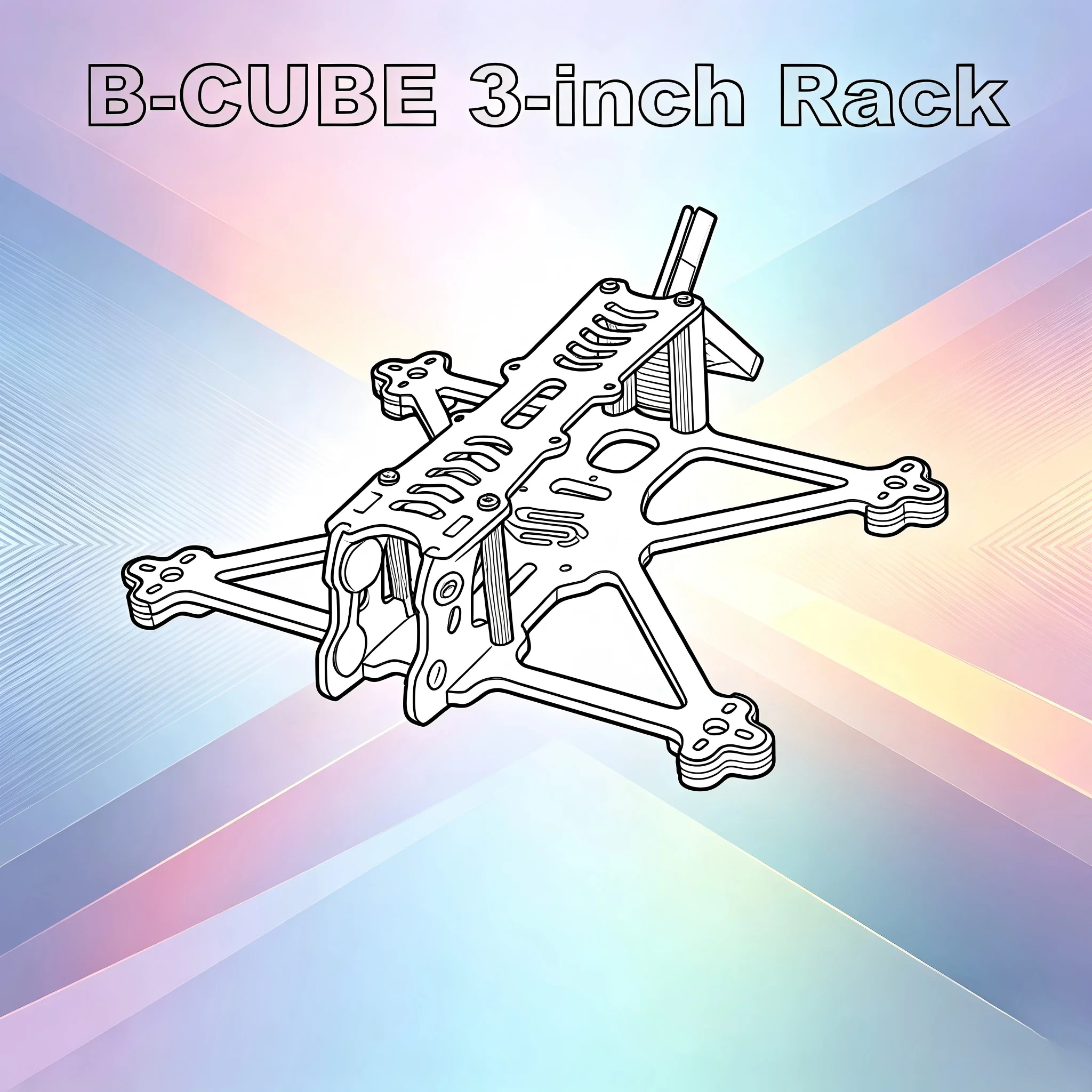 

B-CUBE 3inch DJI O4 FPV Drone Frame Kit Carbon Fiber Racing Quadcopter Freestyle INAV Beatflight F722 PX4 Flight Control
