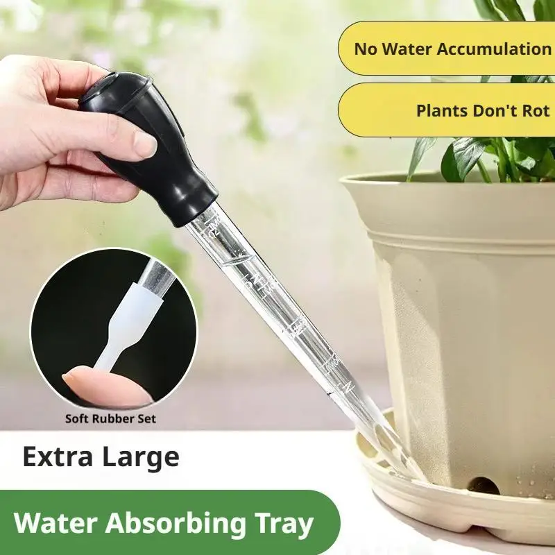 Garden Watering Tool Manual Water Absorber for Plant Drip Tray Succulent Flower Pot Saucer Cleaning Siphon Suction Pump