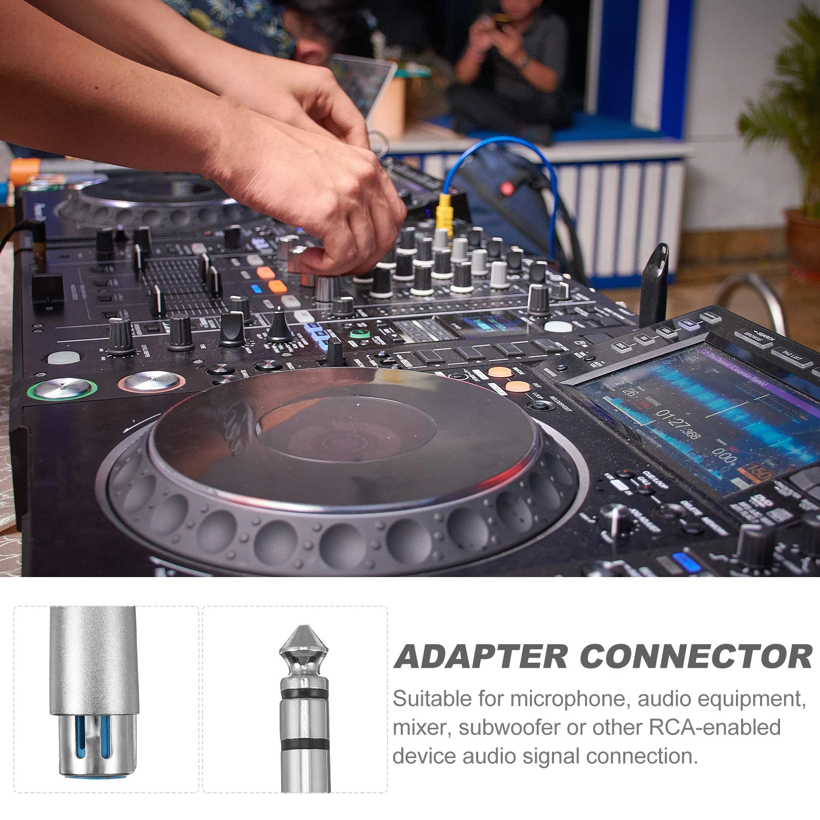 

2pcs 6.35Mm To Xlr Adapter Trs Male To Xlr Female Connector Audio Converter For Microphone Plug Signal Cable