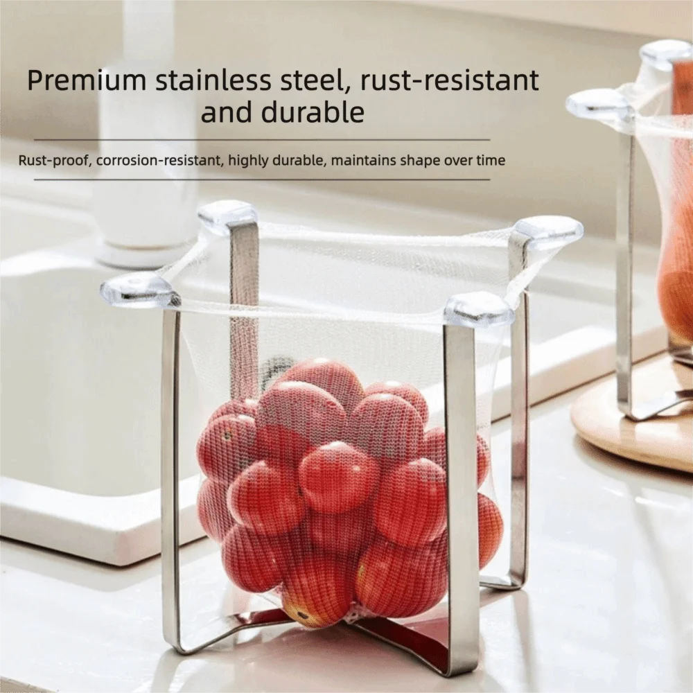 

Stainless Steel Kitchen Sink Strainer Disposable Mesh Elastic Anti-Clogging Sink Strainer Net Bags Lightweight Large Size
