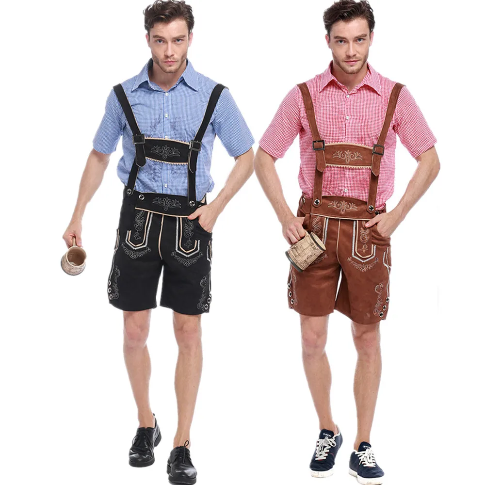 Mens Oktoberfest Costume Traditional Bavarian German Beer Festival Cosplay Outfit For Man Halloween Costume