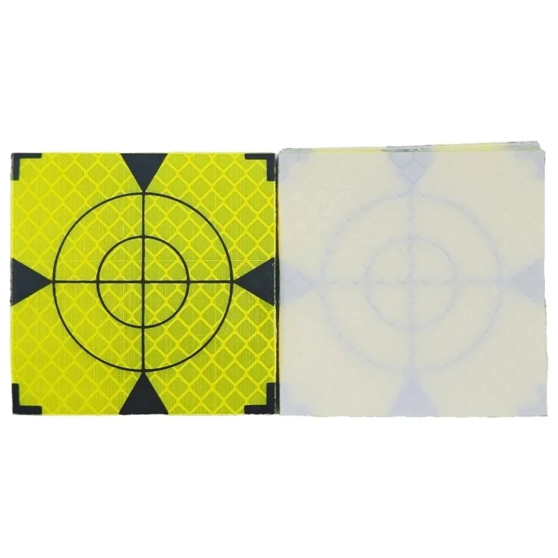 100pcs Size 20 30 40 50 60 80mm Reflector Sheet For Total Station Survey Geography Fluorescent Green Sheet Reflective Sticker