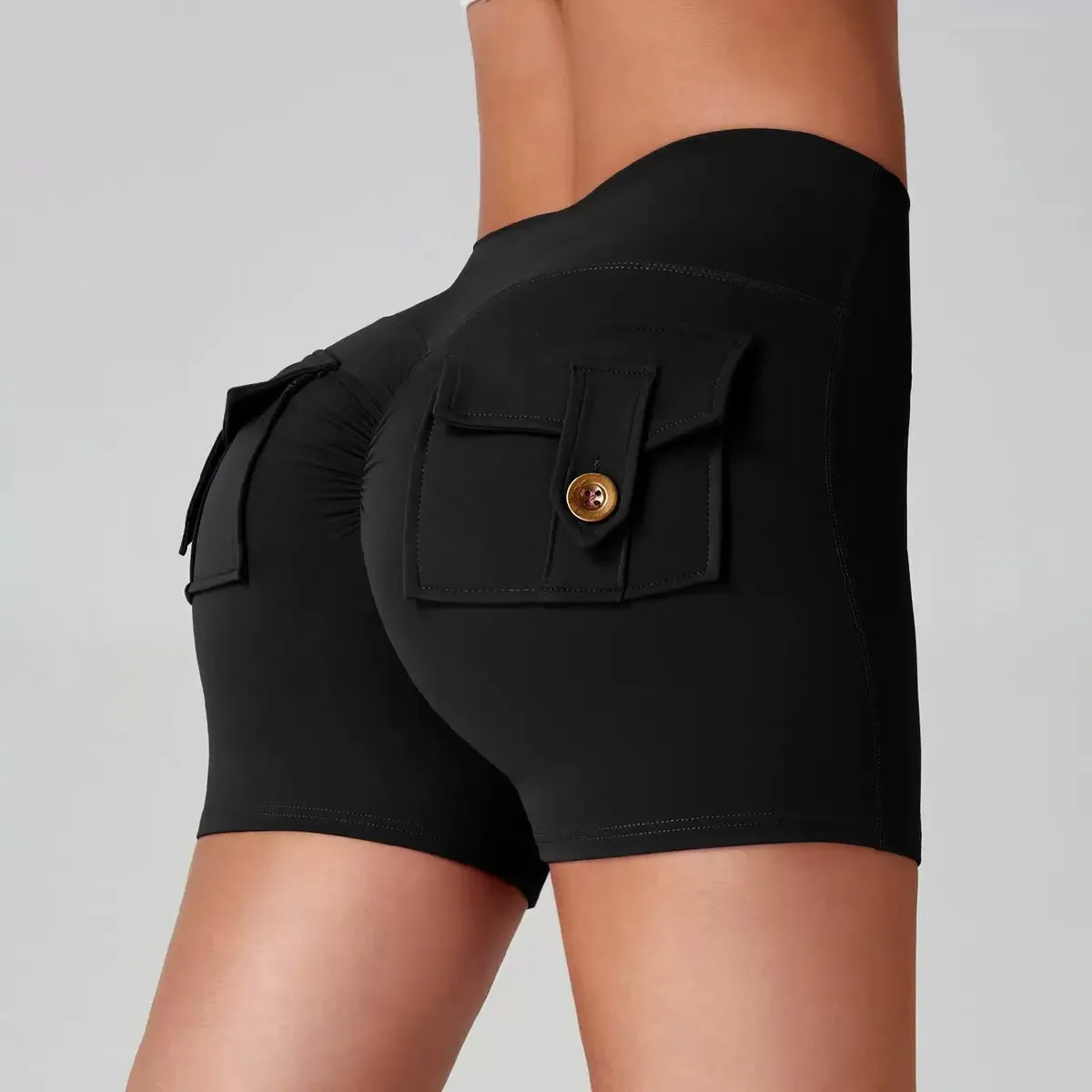 Three-point Shorts Women Summer 2025 New Sexy Yoga Pants High-waisted Peach Hip Lift Sports Fitness Tight Half Pants Streetwear