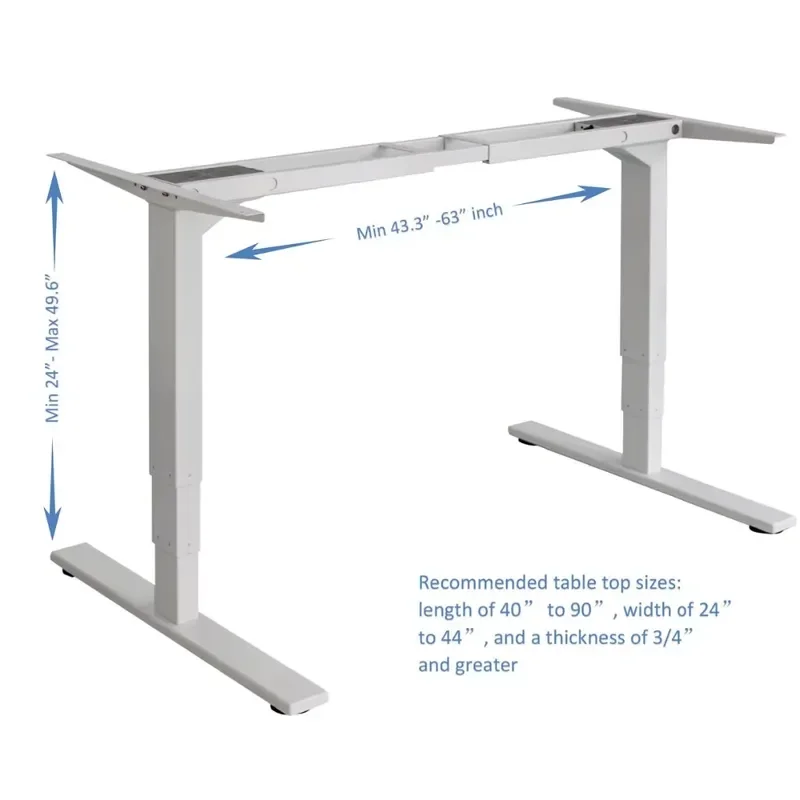 Dual Motor Electric Standing Desk Frame Height Adjustable Retractable Corner Ergonomic Sit Stand Computer Office Desk
