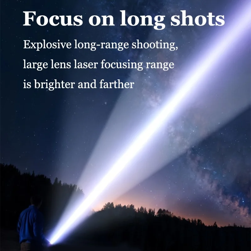 عالية الطاقة 2000LM مصباح ليد جيب المدمج في بطارية USB قابلة للشحن ضوء قوي التكتيكية الشعلة في الهواء الطلق التخييم التنزه فانوس #5