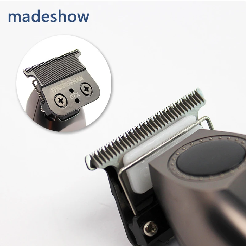 MADESHOW M9 Máquina de cortar cabelo profissional, aparador de barba, aparador de cabelo sem fio para homens, máquina de cortar cabelo toda em metal com base de carregamento