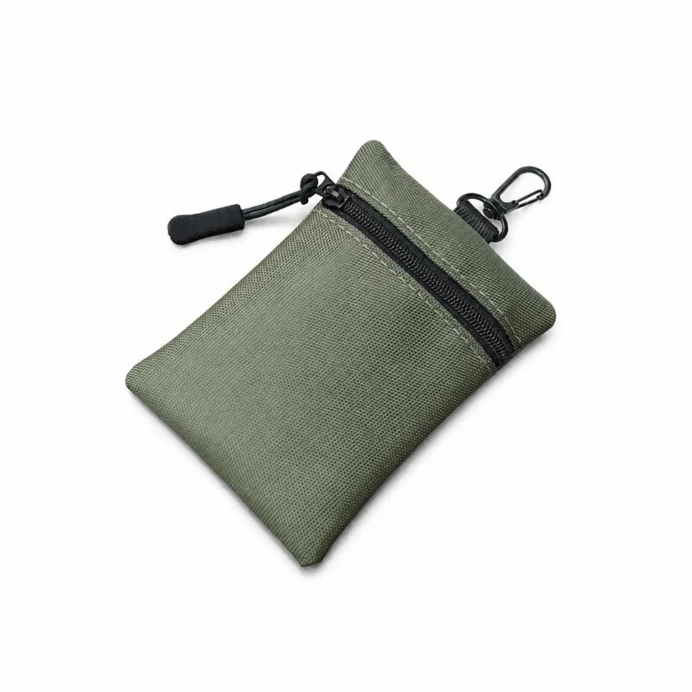 New Mini Coin Purse Solid Color Waterproof Keychain Headphone Pouch Lightweight with Keyring Key Card Holder Outdoor