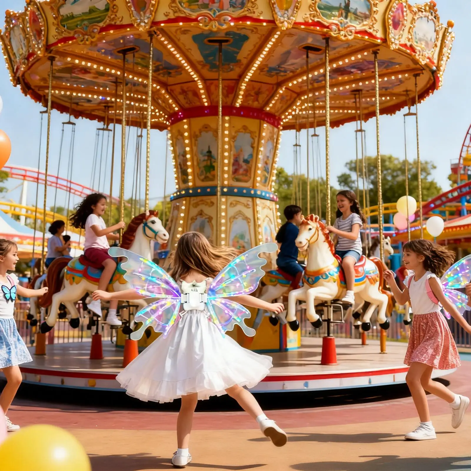 فستان بتصميم حالم زي الأميرة فراشة الجنية قزم أجنحة الملاك للنساء الفتيات حفلة الهالوين تأثيري أداء التصوير الفوتوغرافي #3