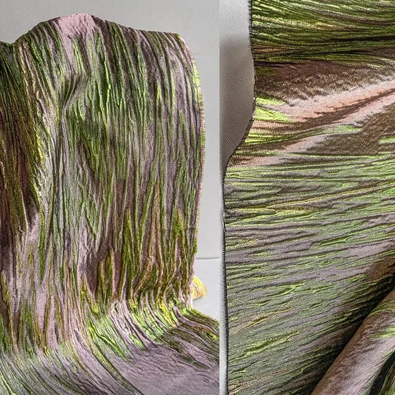 

Chinese Style Linear Relief Jacquard Fabric for Outerwear Fashion Clothing Designer Cloth Diy Sewing Material By The Meter