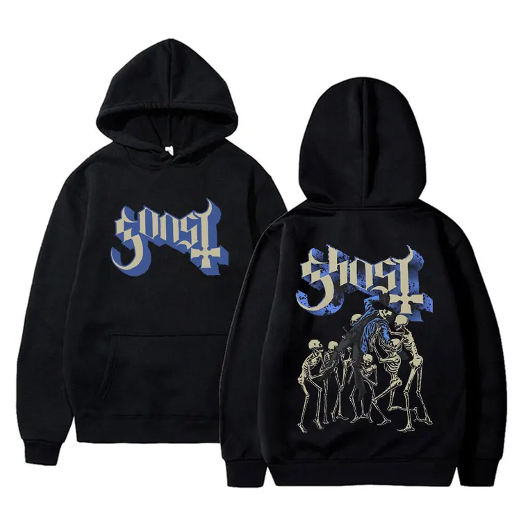 

Рок-группа Ghost Толстовка Скелет Графический Толстовки Мужчины Винтаж Готический Панк Металлический Толстовка Мужской Повседневный Популярный Толстовка С Капюшоном