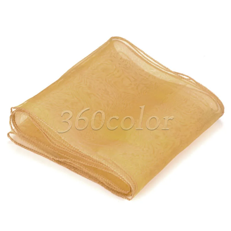 25PCS Gold Sheer Organza Chair Sashes Bow Cover Band Bridal Shower Chair Design Wedding Party Banquet Decoration