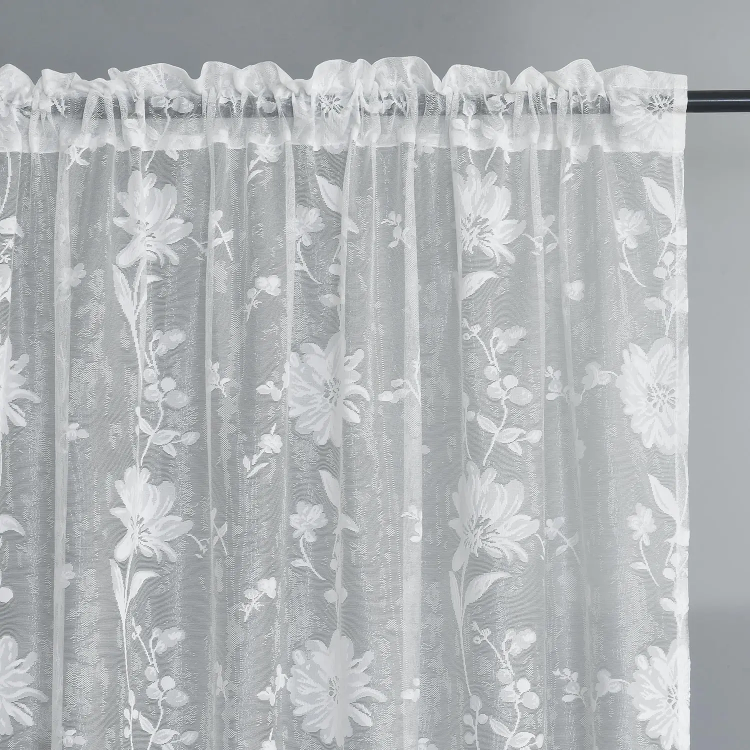 French Vintage Lace Curtains, Custom Dreamy Window Drapes, Transparent Light Blocking, Romantic Living Room Bedroom Balcony Deco