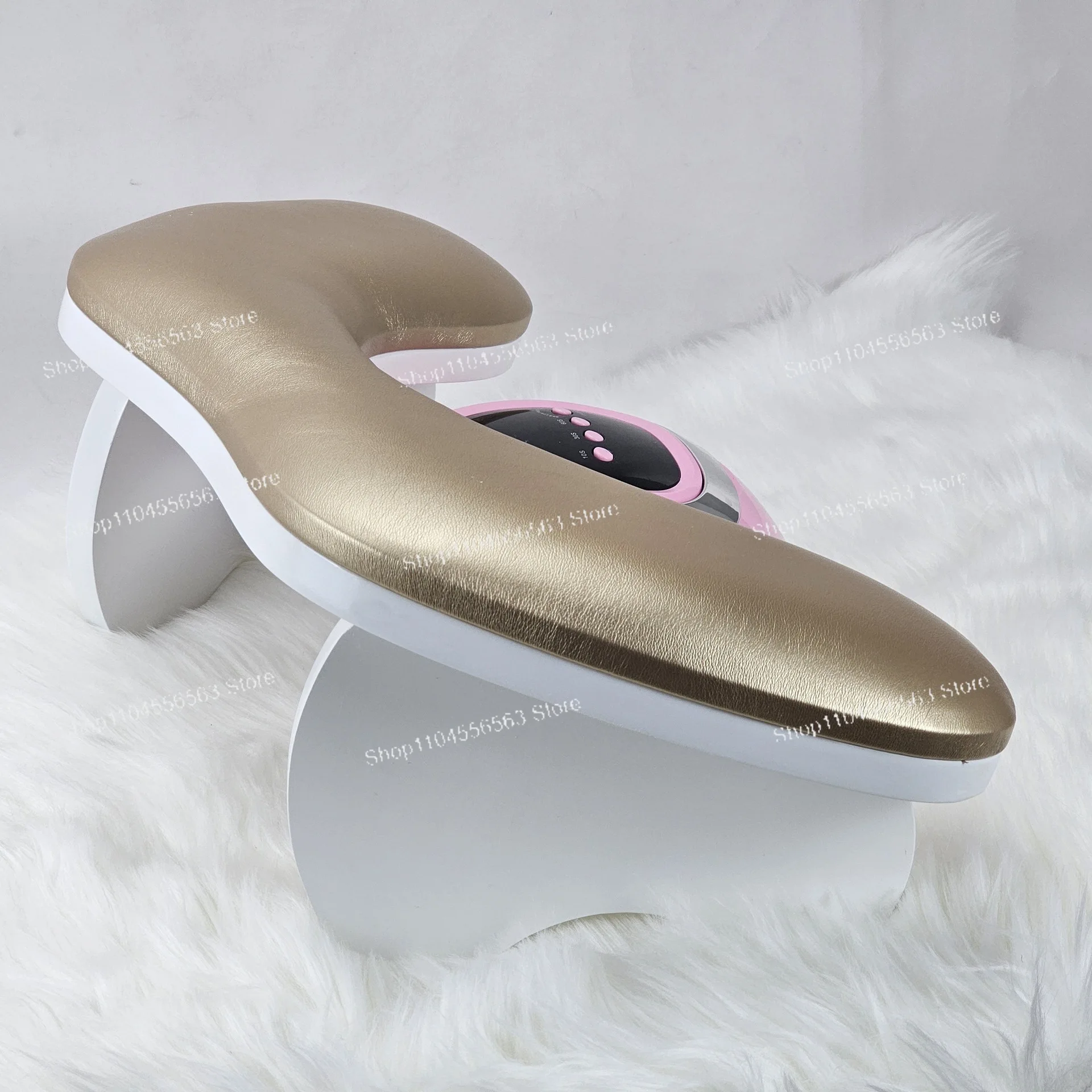 Ergonomic U-Shape Nail Art Hand Pillow with Foldable Design, Butterfly Style Leatherette Cushion for Professional Salon Manicure