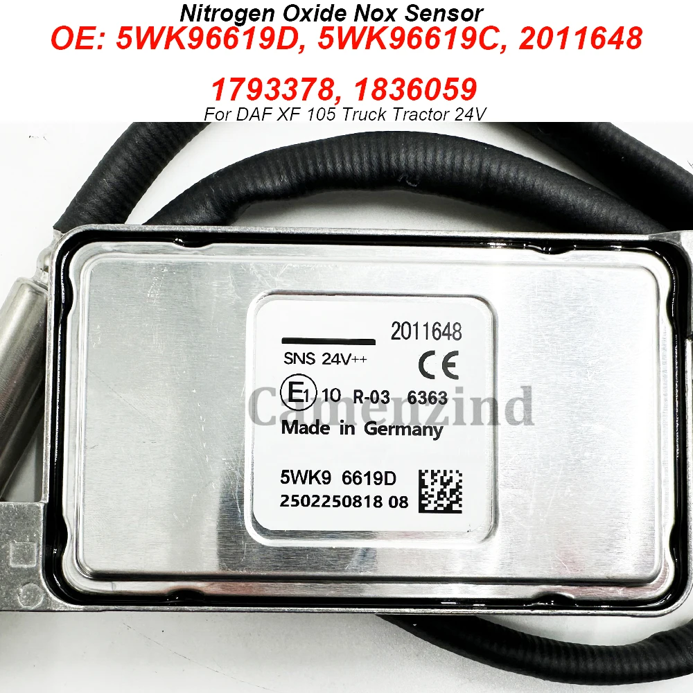 

Датчик оксида азота (NOx) 5WK96619D 5WK96619C 2011648 1793378 1836059 с высококачественным чипом для грузовиков и тягачей DAF XF 105, 24В