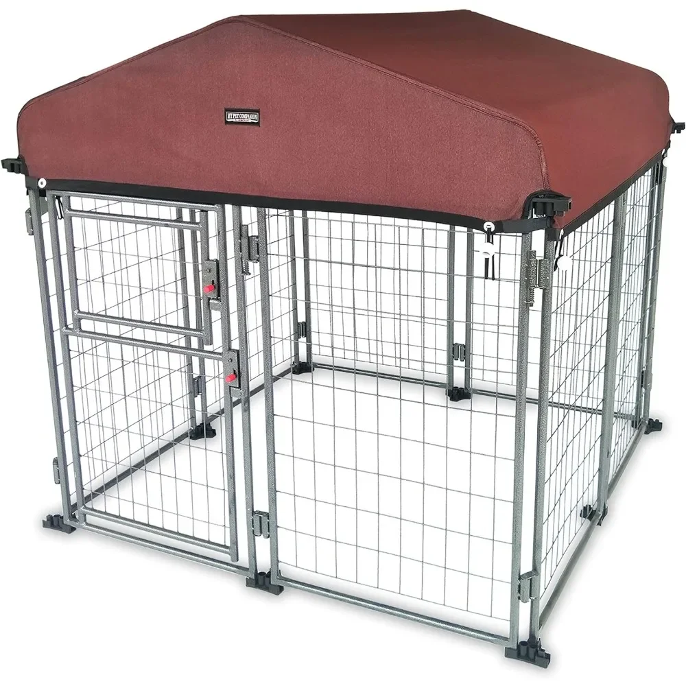 Outdoor Dog Kennel with Roof Cover Dog House Easy To Assemble Weatherproof Large Dog Crate Comfortable and Beautiful