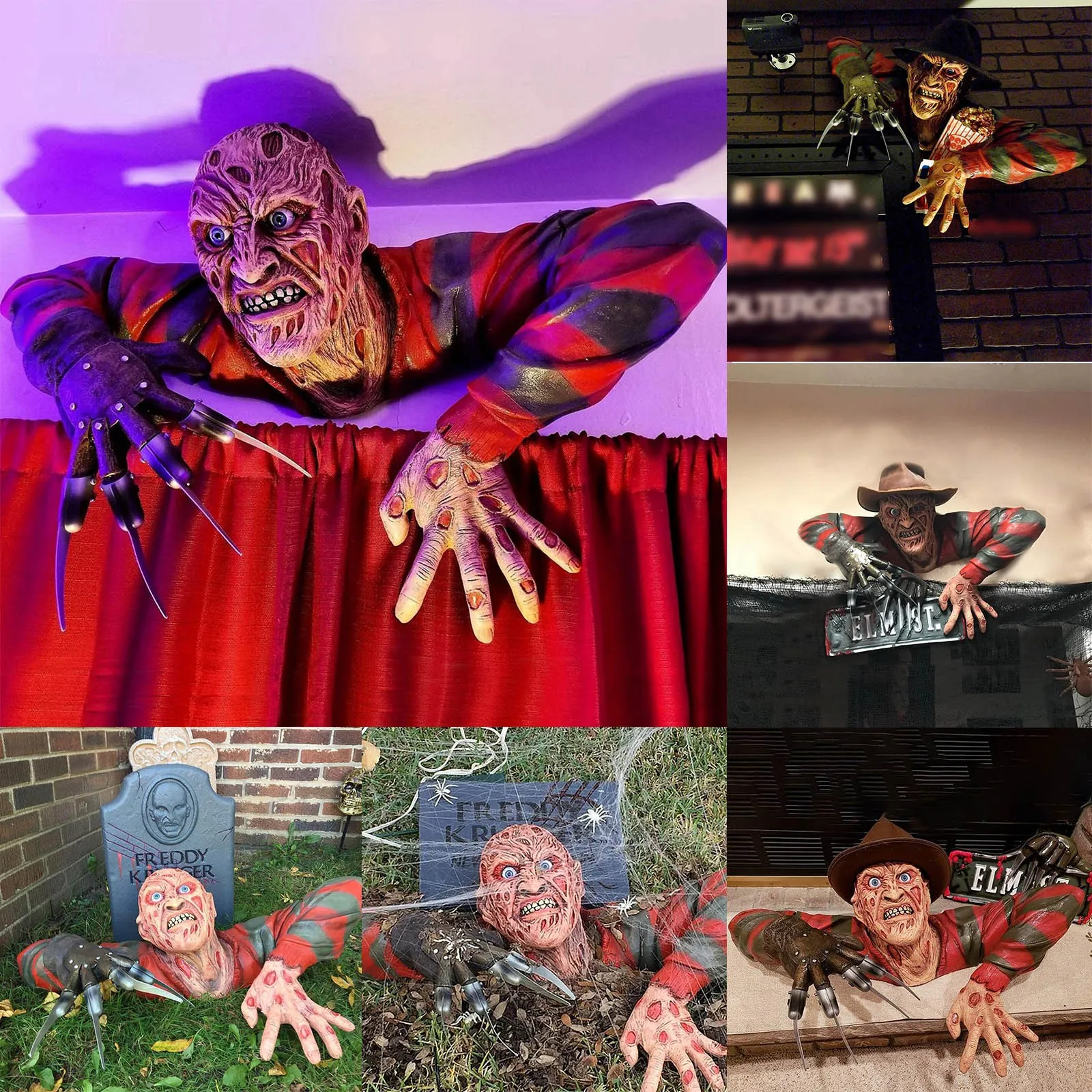 

Halloween Creepy Krueger Tombwalker Sculpture Yard Shooting Props Decoration Resin Horror Figure Ornament Home Holiday Decor