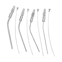 5pcs Dental Aspirator Suction Tube Medical Surgery Stainless Steel Tube Implant Tool Oral Surgical Bone Clean 2/3/4/5mm