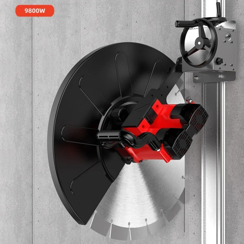 High-Power 9800W Electric Concrete Wall Cutting Machine Industrial Grade Track-Type Window Wall Slotting Saw