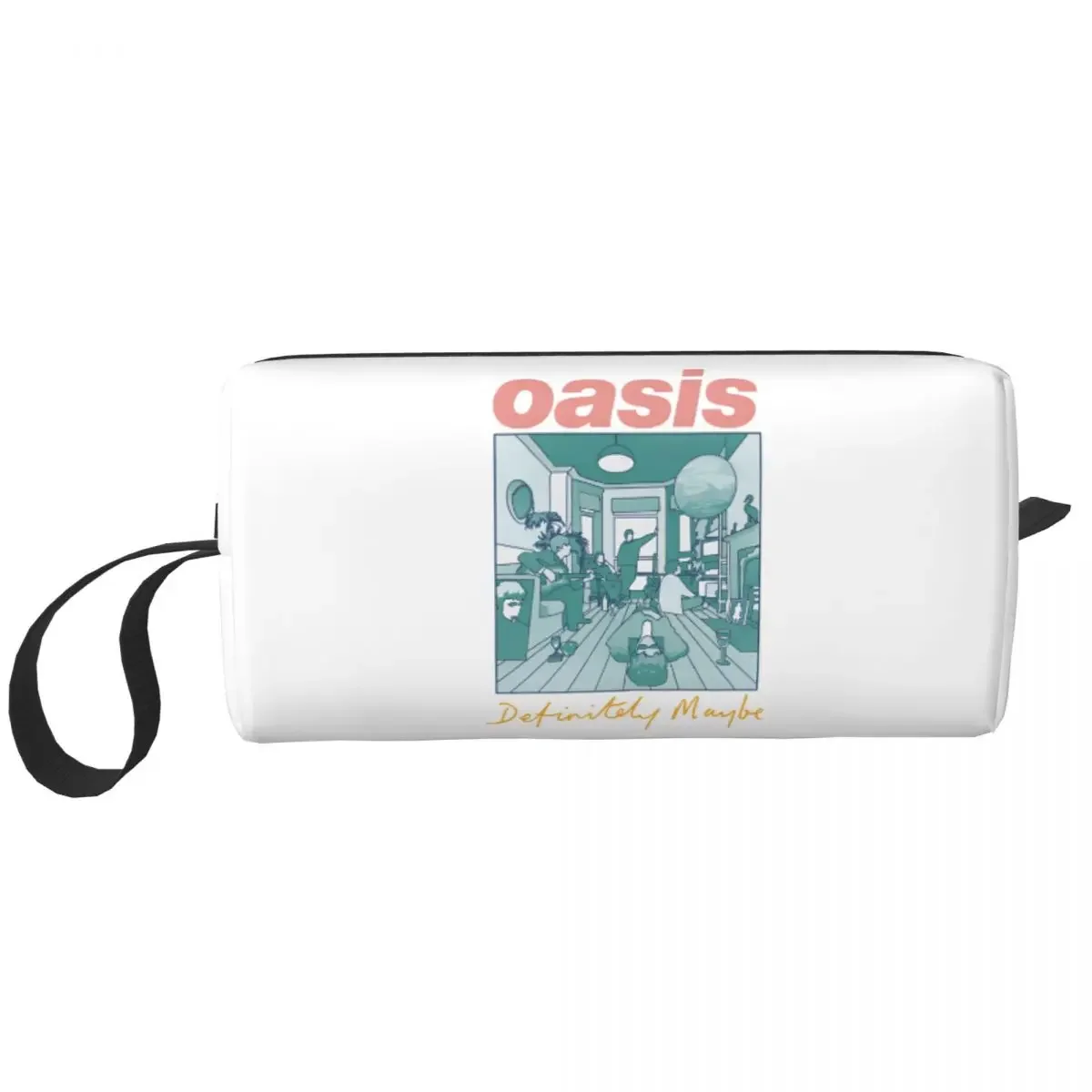 Definitely Maybe Artwork Band Makeup Bags O-Oasis Large Capacity Cosmetic Bag Fashion Travel Makeup Organizer Case