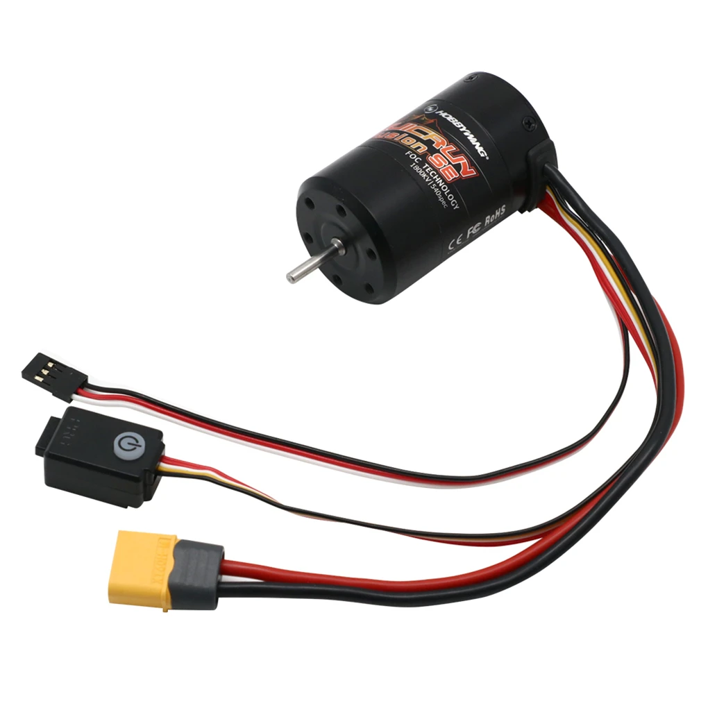 RCGOFOLLOW 1/10 Metal Brushless Brushless Motor Rc Brushless Motor For Axial TRX4 Slash SCX10 Wraith RR10 Black