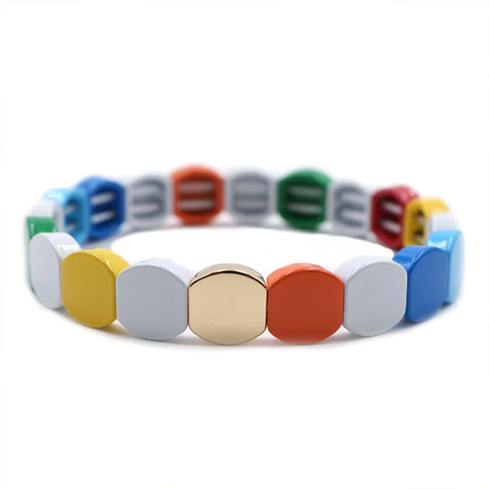 Bohemian Style Colorful Enamel Honeycomb Beaded Loose Beads Personality DIY Enamel Bracelet Beaded Accessories Material