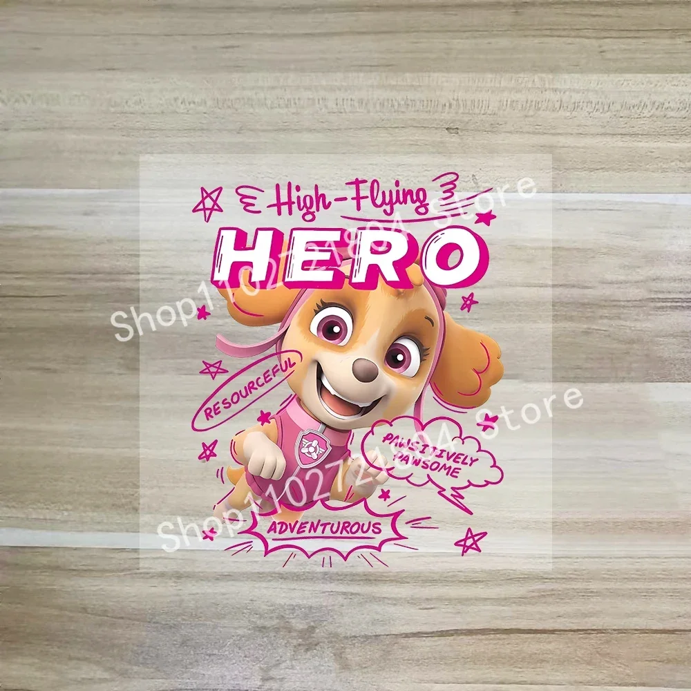 PAW Patrol Heat Transfer Stickers Cute Iron on Patches Kawaii DIY Clothes Cartoon Anime Peripherals Clothing Decals Holiday Gift