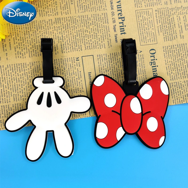 Disney Mickey Silicone Luggage Tag Travel Boarding Check Tag Luggage Identification Pendants