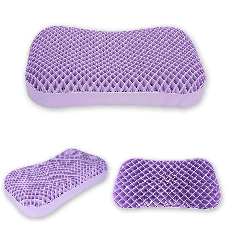 3D Wave TPE Filled Breathable Anti-Pilling Durable Ergonomic Cervical Pillow for Night Sweat Relief Summer Cooling Modern Design