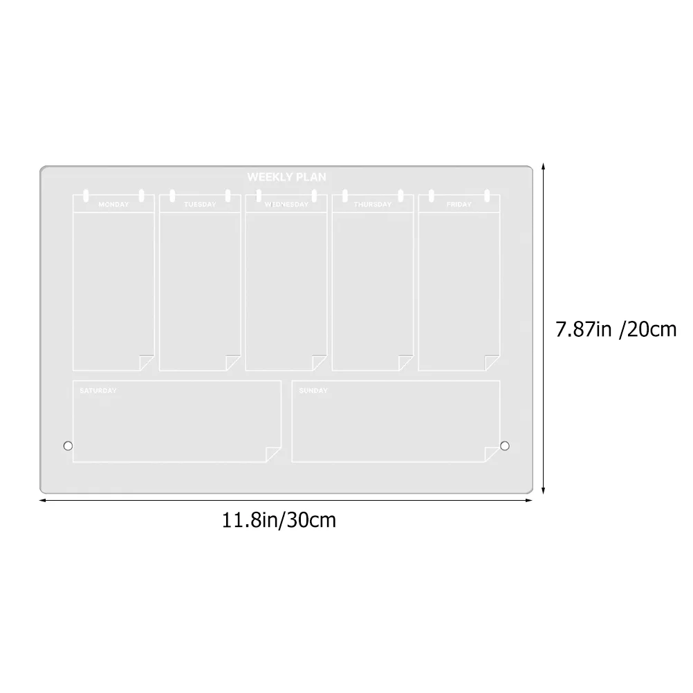 Transparent Writing Board Magnetic Whiteboard Desk Dry Erase Calendar Desktop Tabletop Acrylic Office