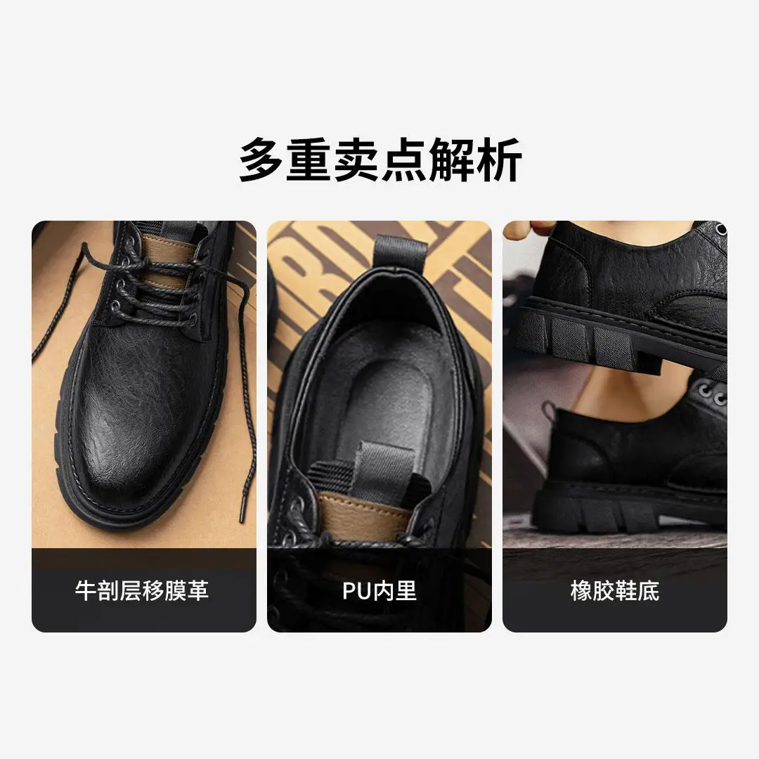 Xiaomi ZHULV Sapatos masculinos casuais de negócios retrô elegantes com sola de borracha que são amigáveis à pele e respiráveis