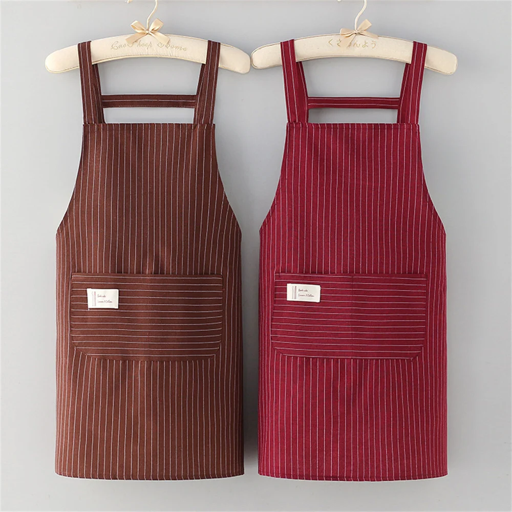 1 PC New Fashion Canvas Kitchen Aprons For Woman Men Chef Work Apron For Grill Restaurant Bar Shop Cafes Beauty Studios Uniform