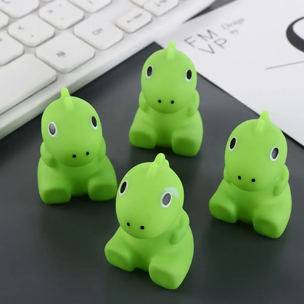 Cartoon Animal Squeezing Sound Dinosaur Small Polyethylene Squeezing Cartoon Dinosaur Cute Green Squeaky Sound Pinch Toy