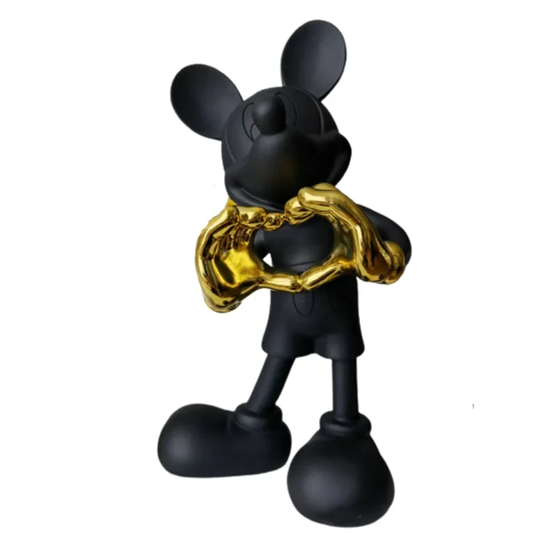 Disney Mickey Mouse harsfiguur Mickey Love Sitting beeldje trendy speelgoedmodel schattige pop thuis Halloween cadeau ornament decor - afbeelding 2