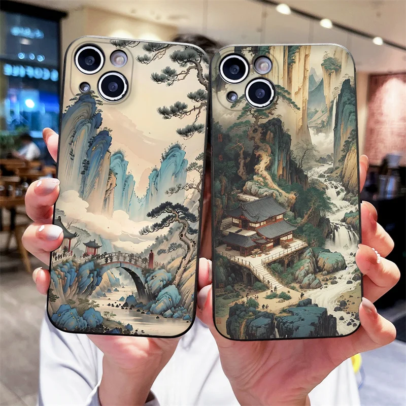 Винтажный пейзажный чехол для телефона Mountain Peak Lake для Google Pixel 9A 8A 7A 6A 6 7 PRO 8 9 Pro XL 5G, противоударный силиконовый мягкий чехол