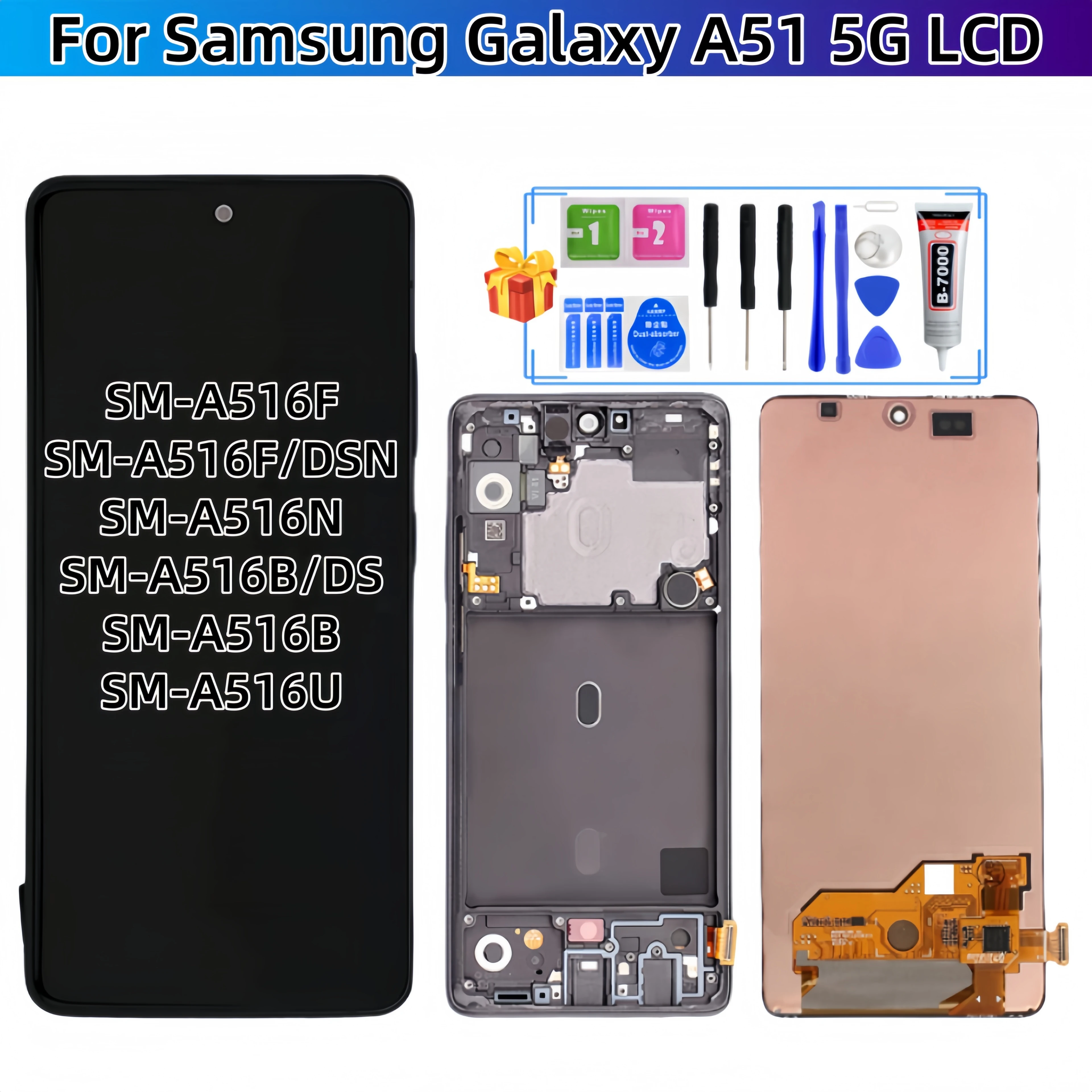 

For Samsung Galaxy A51 5G 2020 SM-A516F SM-A516B SM-A516U LCD Display Touch Screen Assembly LCD Replacement Parts