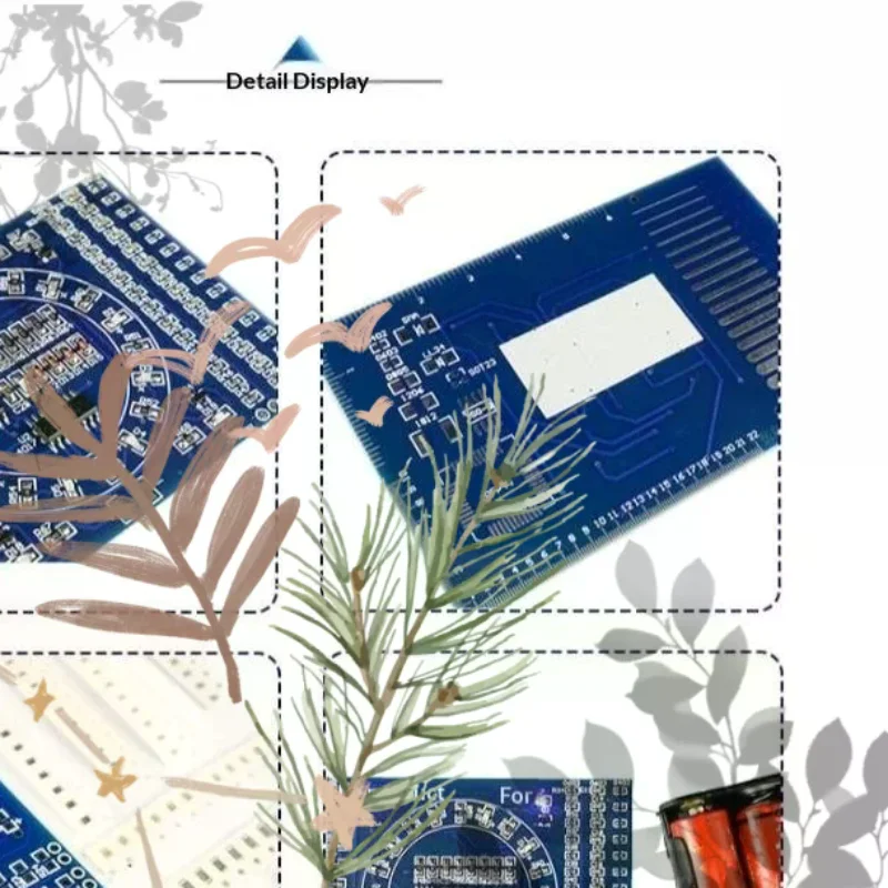 1 Set Funny Skill Training Electronic Suit CD4017 Rotating LED SMD NE555 Soldering Practice Board DIY Kit