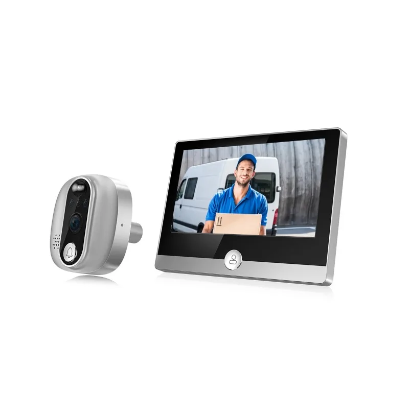 C85 1080P Smart Cat's Eye Doorbell 4.3-inch Support TUYA Wide Angle PIR with Night Vision Dingdong Photography Sound Recording