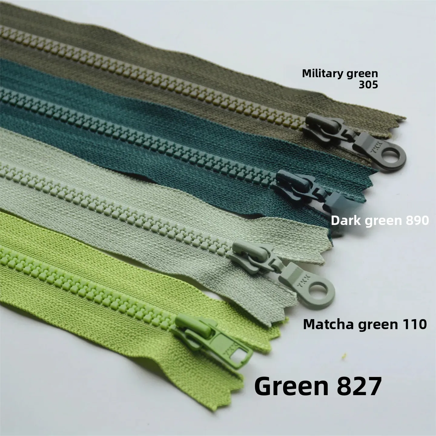 

2 pieces No. 3 Ykk Resin Closed Zipper - Army Green/dark Green/matcha Green/tender GreenCoat Pocket Canvas Bag Shoes And Boots