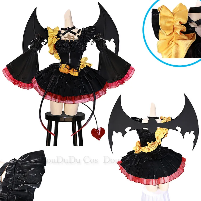 

Anime Collab Serie:Mikku Cosplay Devil Teto Cosplay Costume Halloween Black Sexy Cosplay Costume