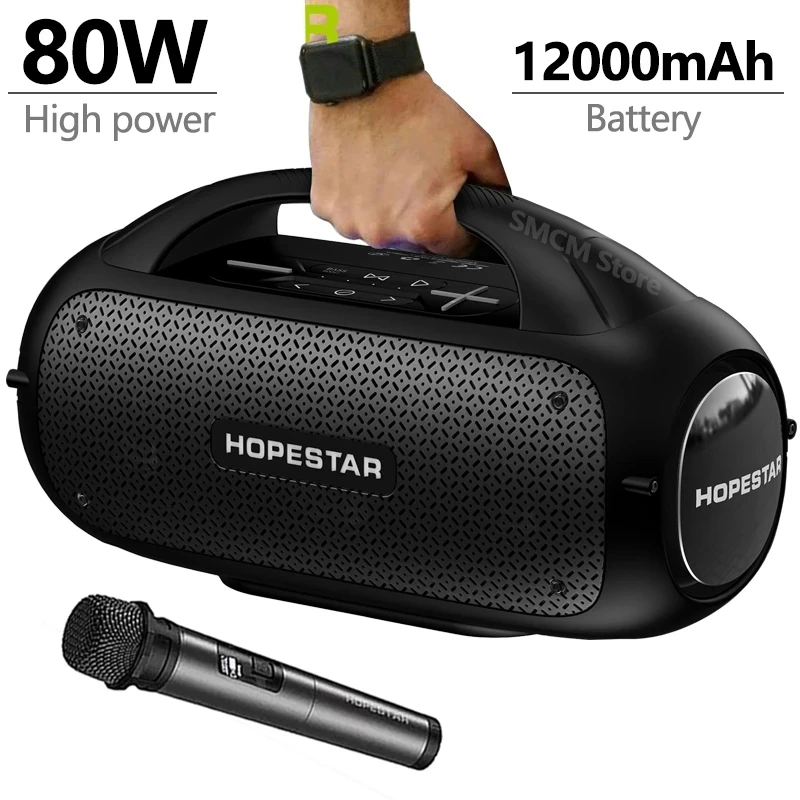 Professional High Power Horn Portable Blue Tooth Waterproof Wireless Microphone With Speaker A50
