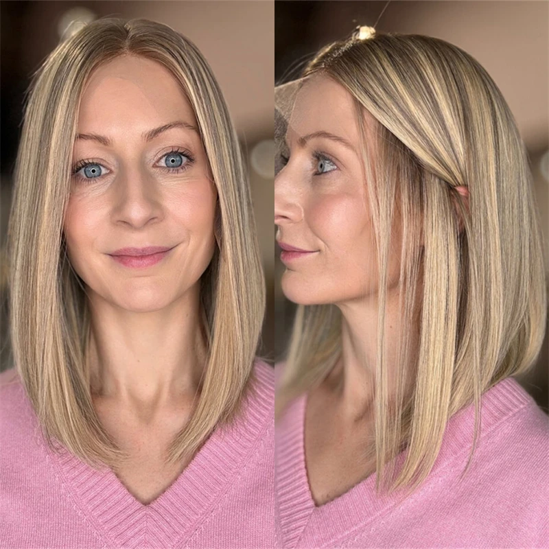 

Ombre Медовый Блондин Коричневый Мелирование Синтетическое Волокно Парик Фронта Шнурка с Темными Корнями Натуральная Предварительно Сорванная Линия Волос Для Женщин Партии